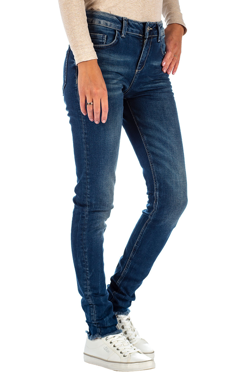 Damen Slim Fit Jeans Stonewashed 19CB06 - Blue