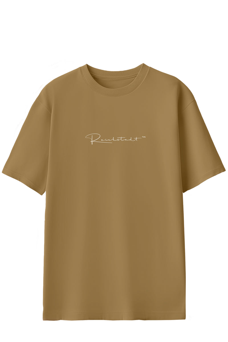 Damen Oversized T-Shirt Brand Stick 23RSW044 - Khaki