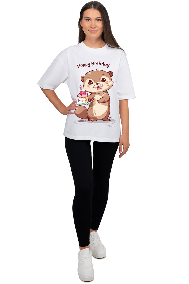 Damen Oversized T-Shirt 24RSW057 - Otterly Birthday