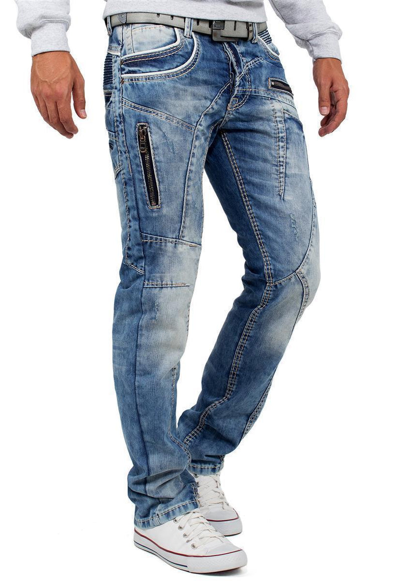 Herren Regular Fit Jeans Stonewashed C1150 - Blue