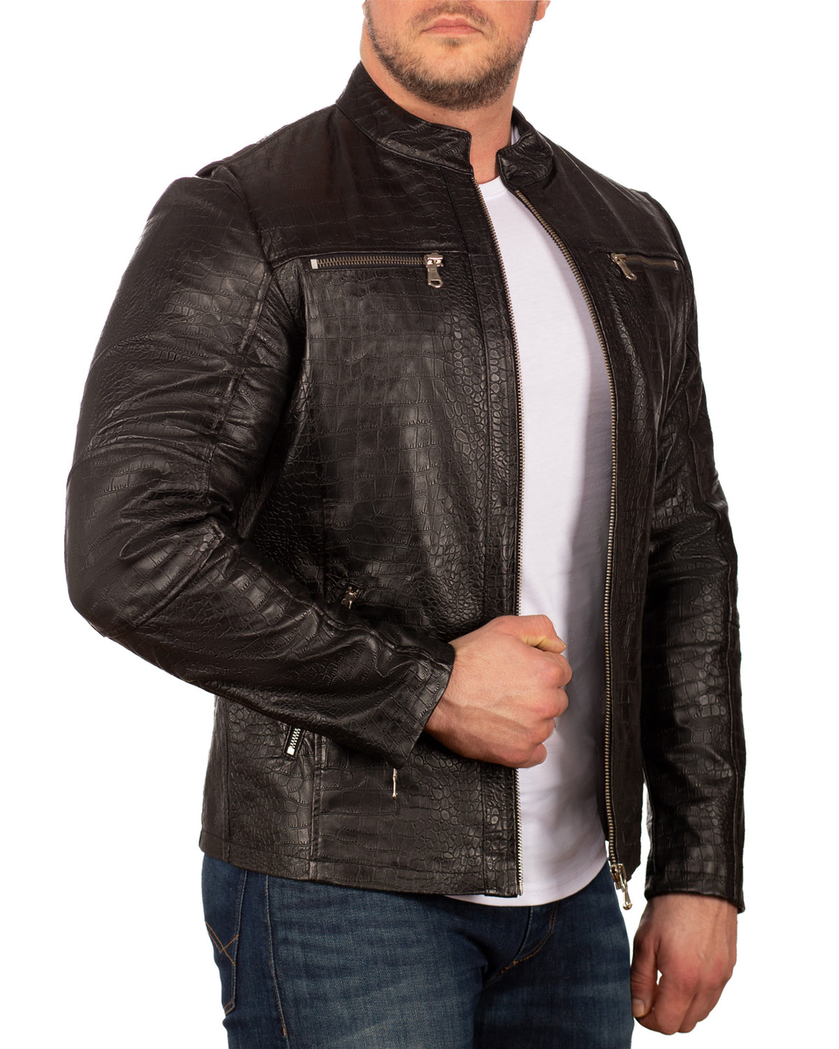 Herren Regular Fit Jacke in Black – Reichstadt – Ansicht 4