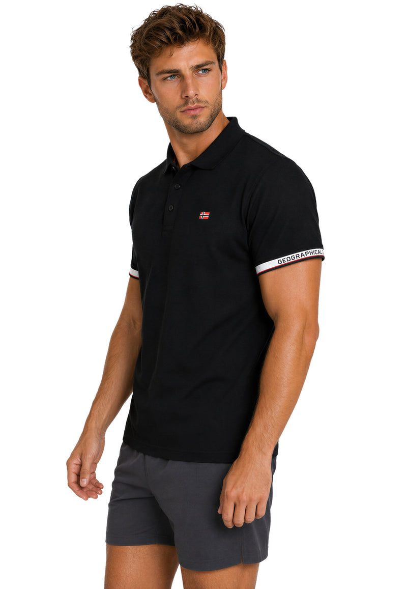 Herren Regular Fit Polohemd koliar men - Black