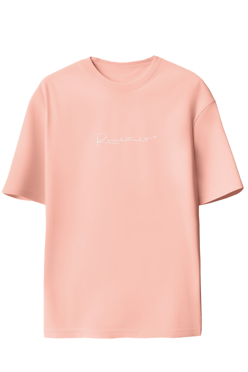 Damen Oversized T-Shirt Brand Stick 23RSW044 - Old Pink