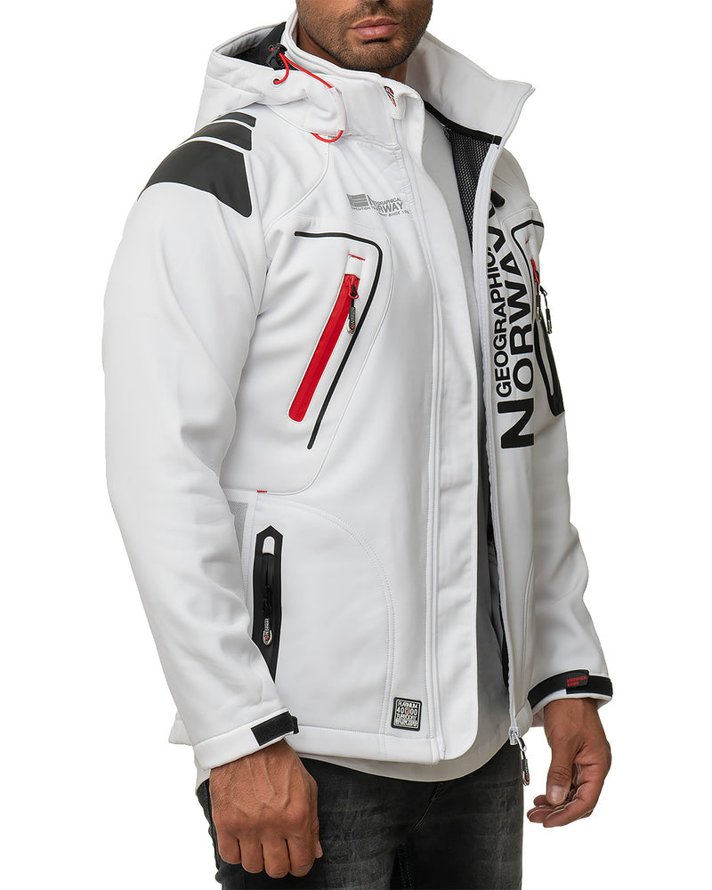 Herren Regular Fit Softshelljacke techno men - White