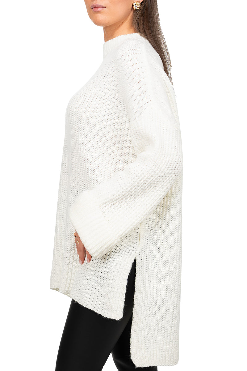 Damen Relaxed Fit Pullover 25RSW067 - White
