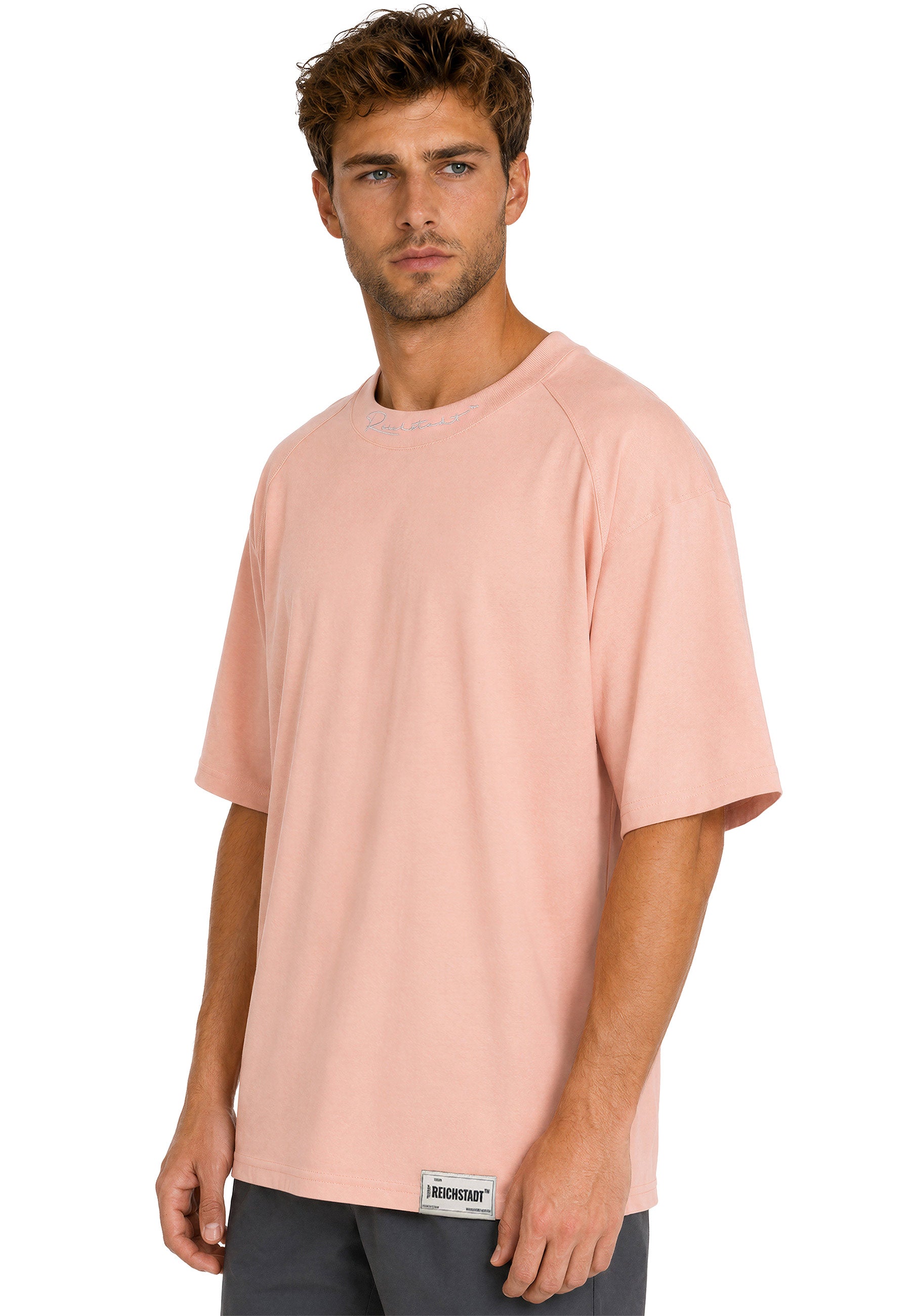 Herren Relaxed Fit T-Shirt 23RS041 - Old Pink