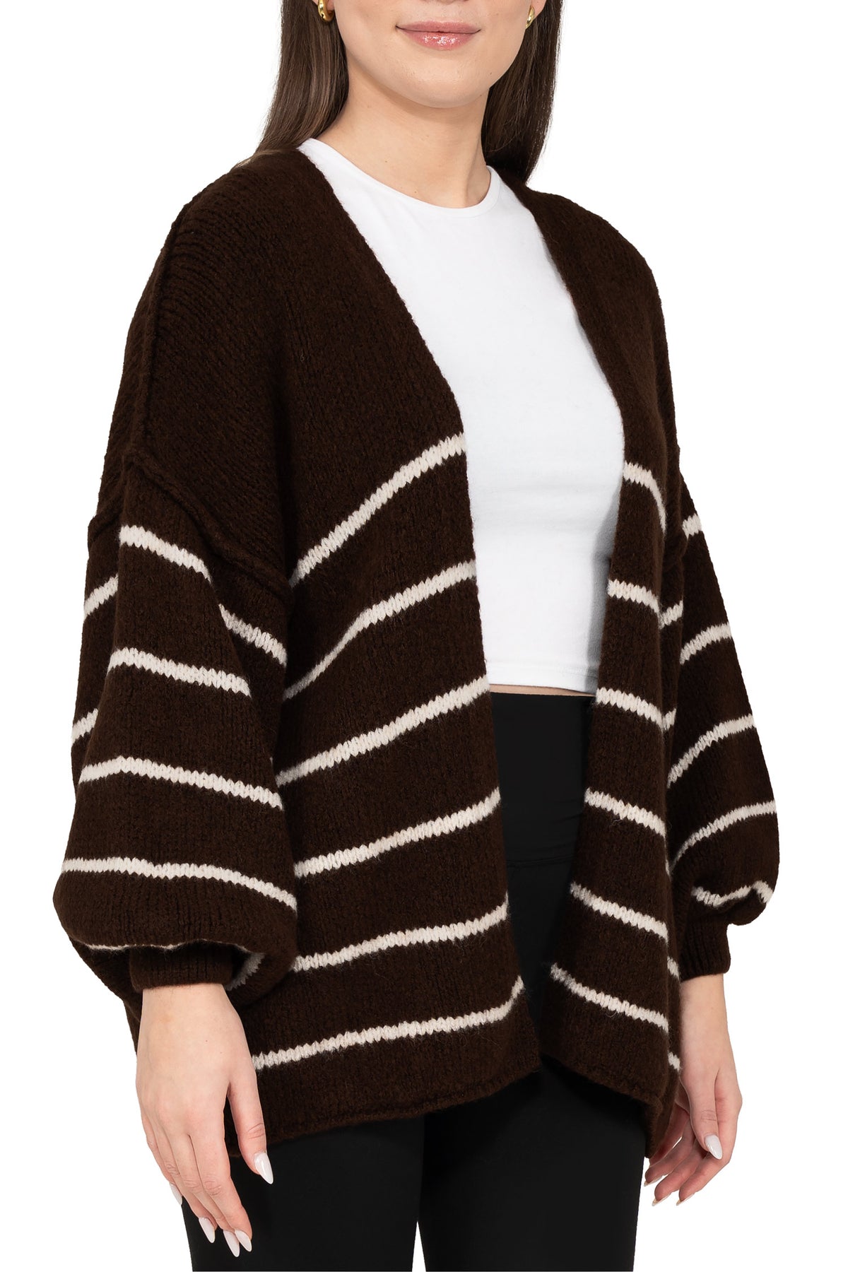 Damen Relaxed Fit Cardigan in Brown – Reichstadt – Ansicht 4
