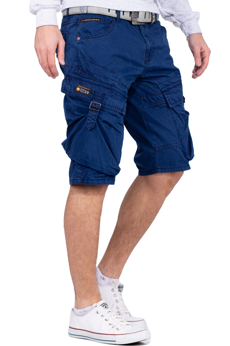 Herren Regular Fit Shorts Mid Waist CK229 - Navy
