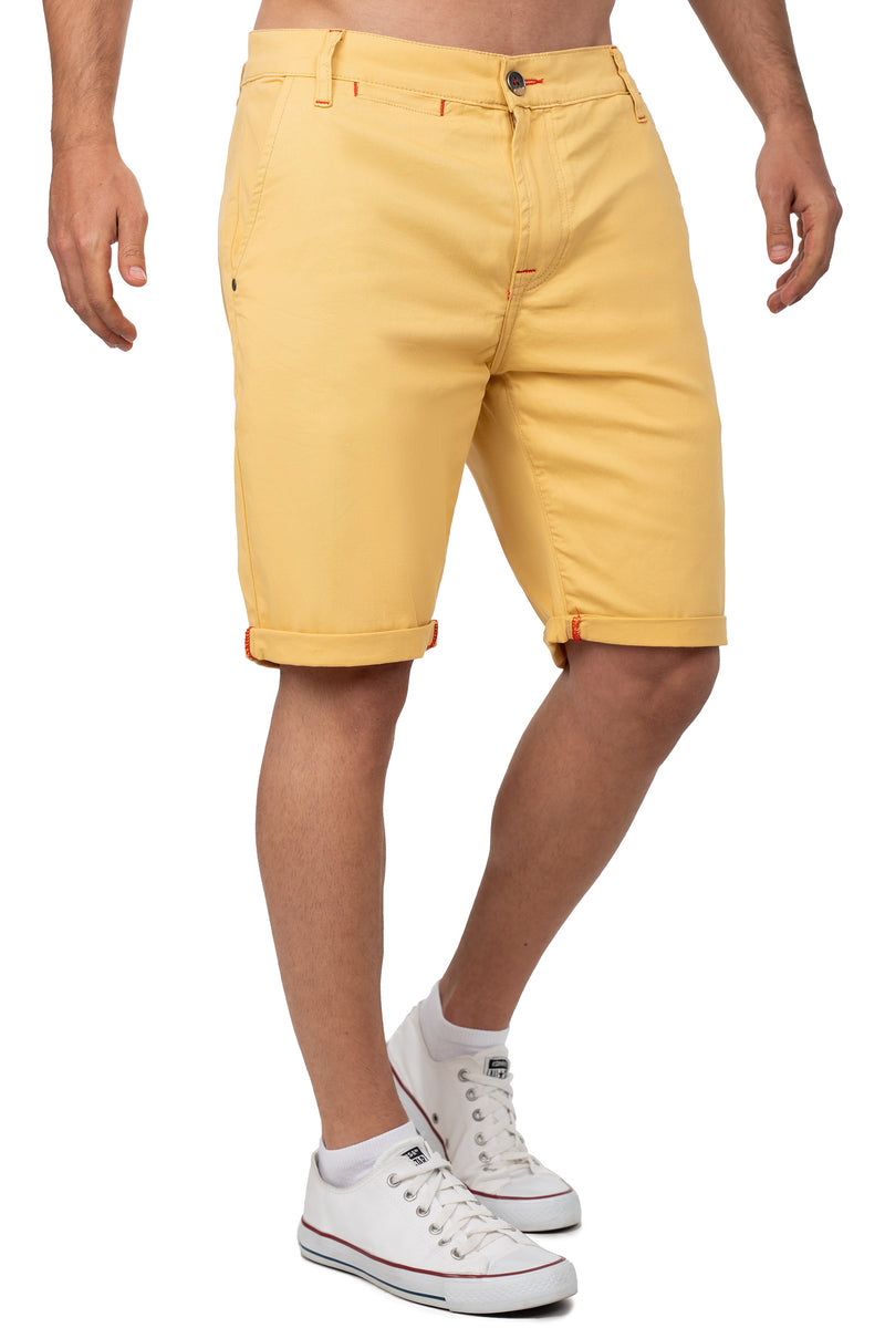 Herren Regular Fit Shorts Logo-Detail CK272 - Mustard