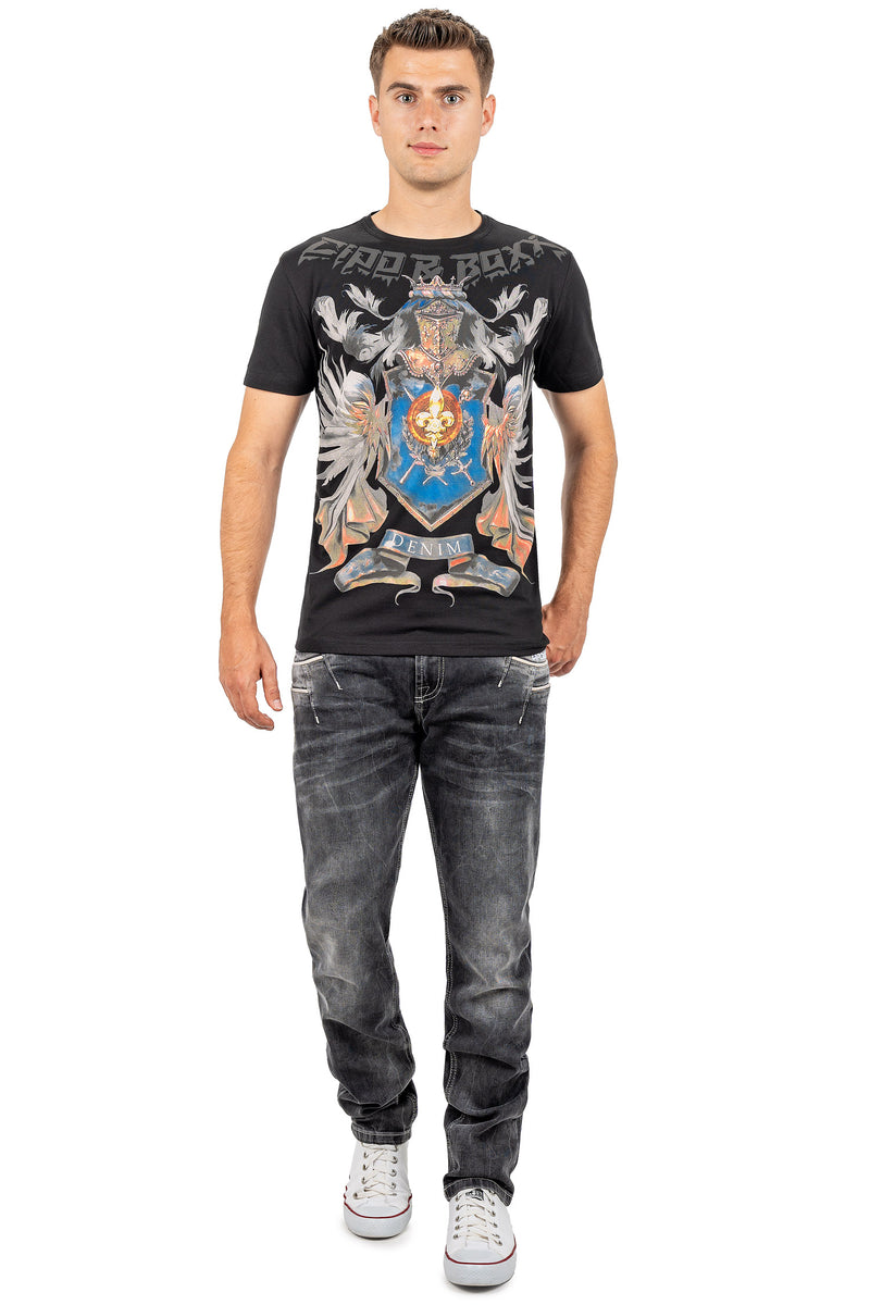 Herren Slim Fit T-Shirt CT743 - Black