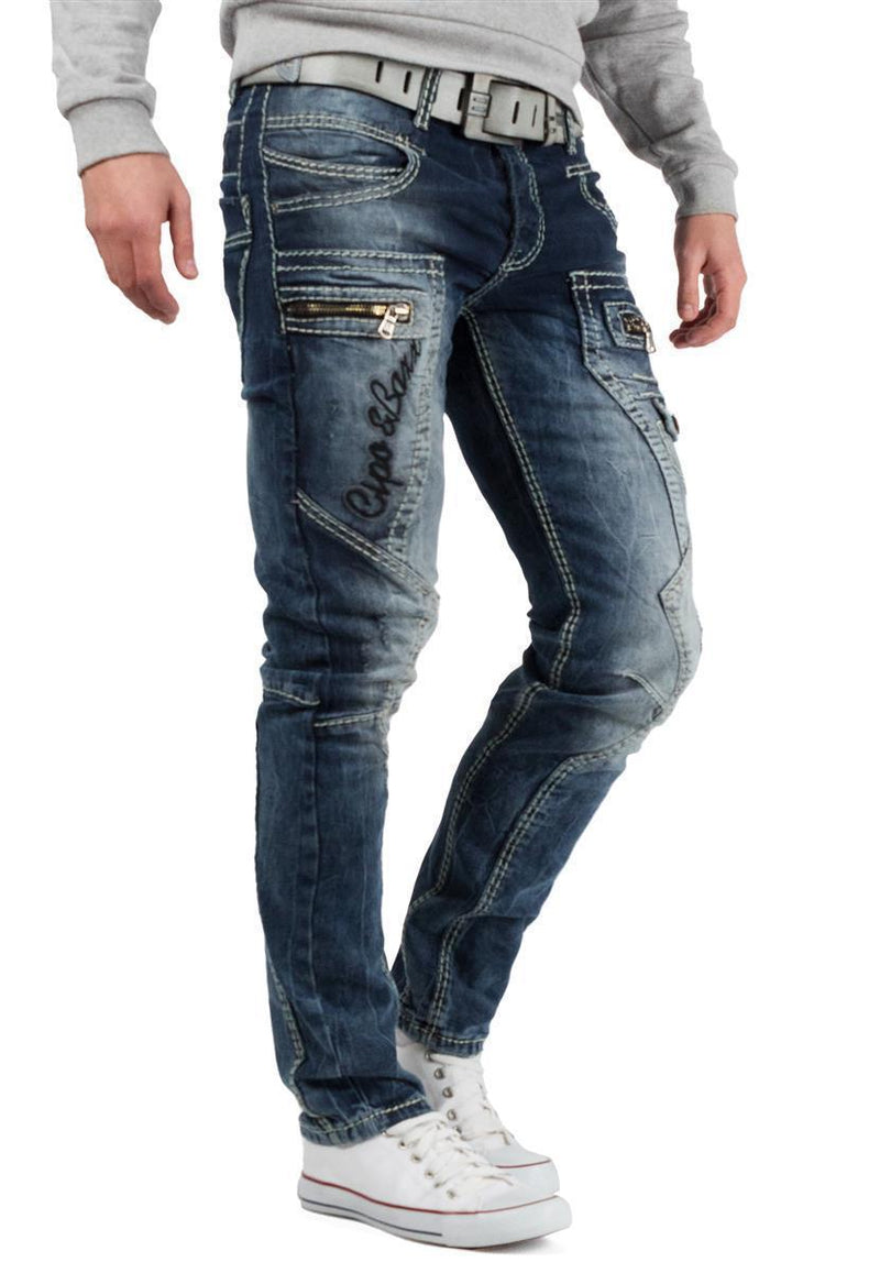 Regular Fit Jeans Zipper CD296 - Blue
