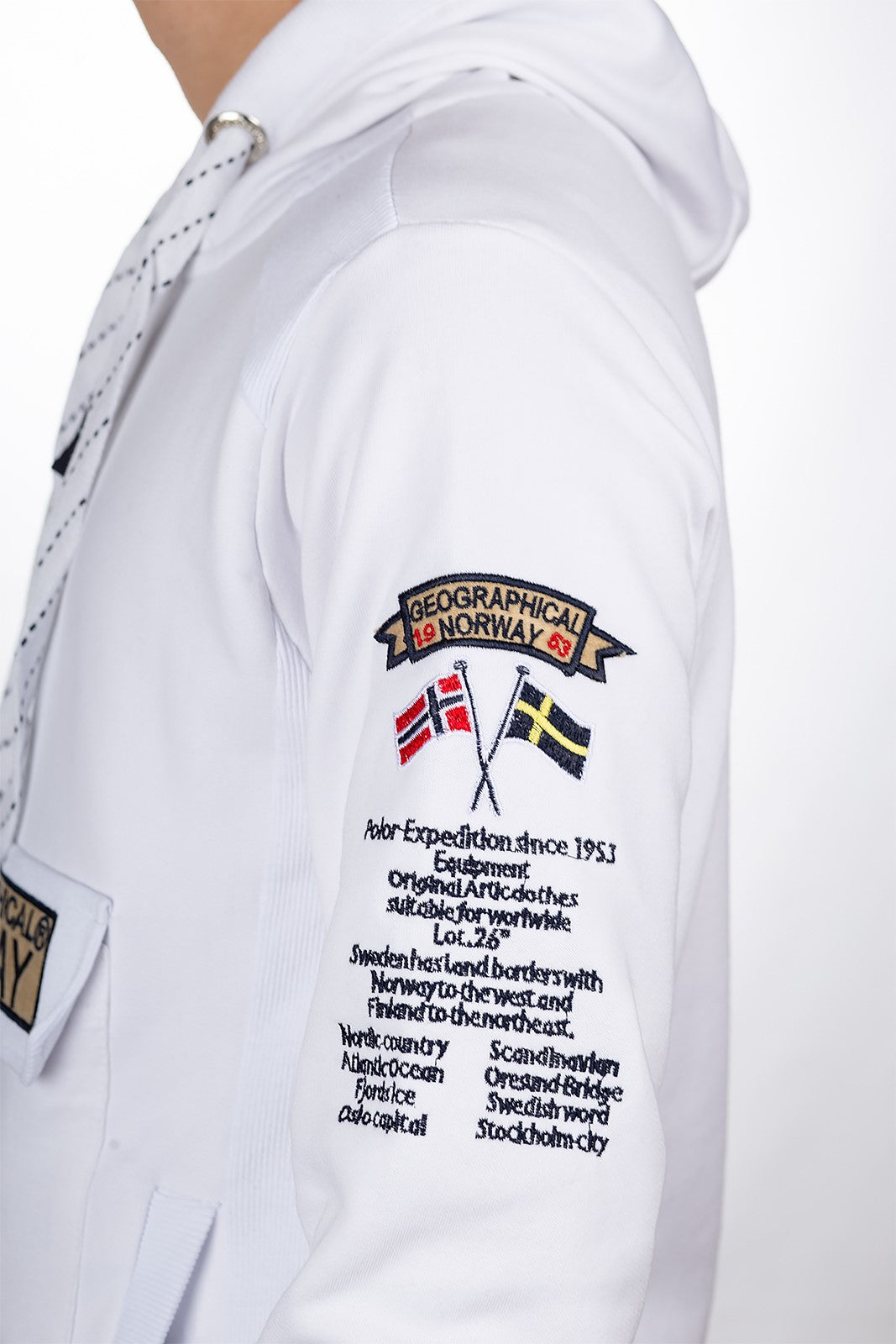 Herren Regular Fit Hoodie gymclass men - White