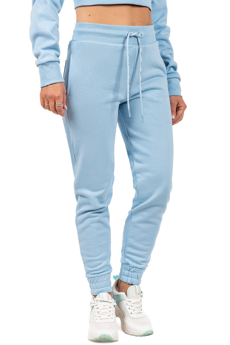 Damen Slim Fit Jogginghose Marken-Stick 23RSW039 - Baby Blue