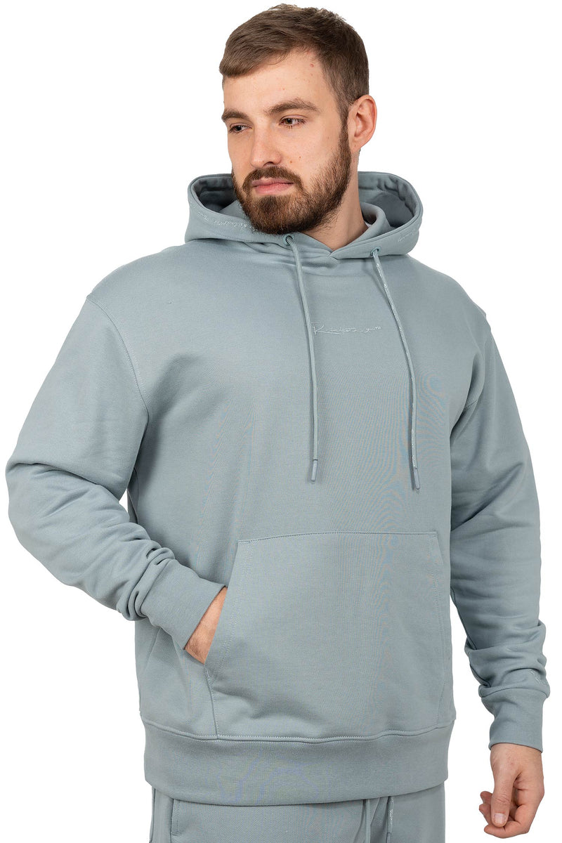 Herren Regular Fit Sport Hoodie Marken-Stick S-23RS034 - Grey