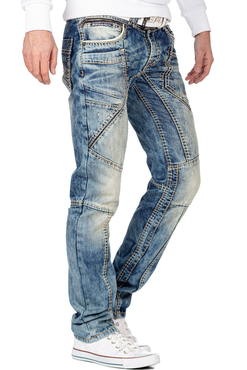 Herren Regular Fit Jeans Stonewashed CD535 - Blue