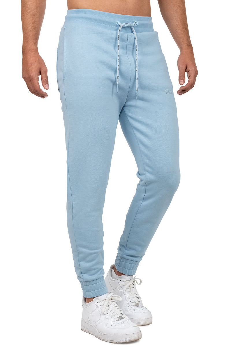 Herren Regular Fit Jogginghose Marken-Stick 23RS035 - Baby Blue
