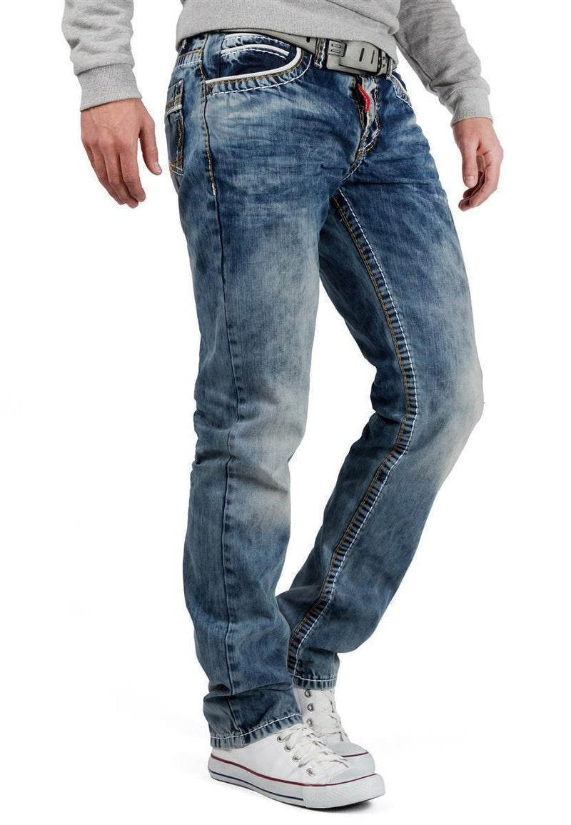 Herren Regular Fit Jeans Stonewashed CD148 - Blue
