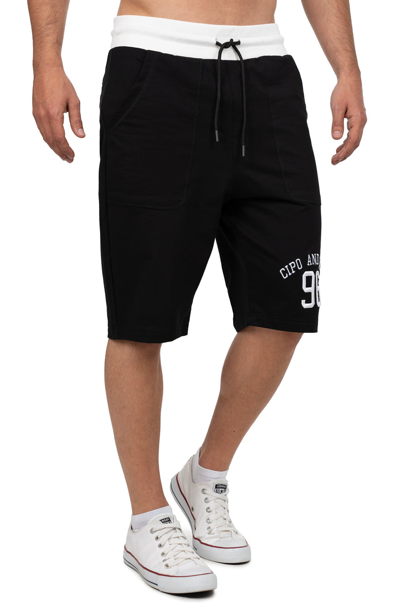 Herren Gerade Shorts Mid Waist CK300 - Black