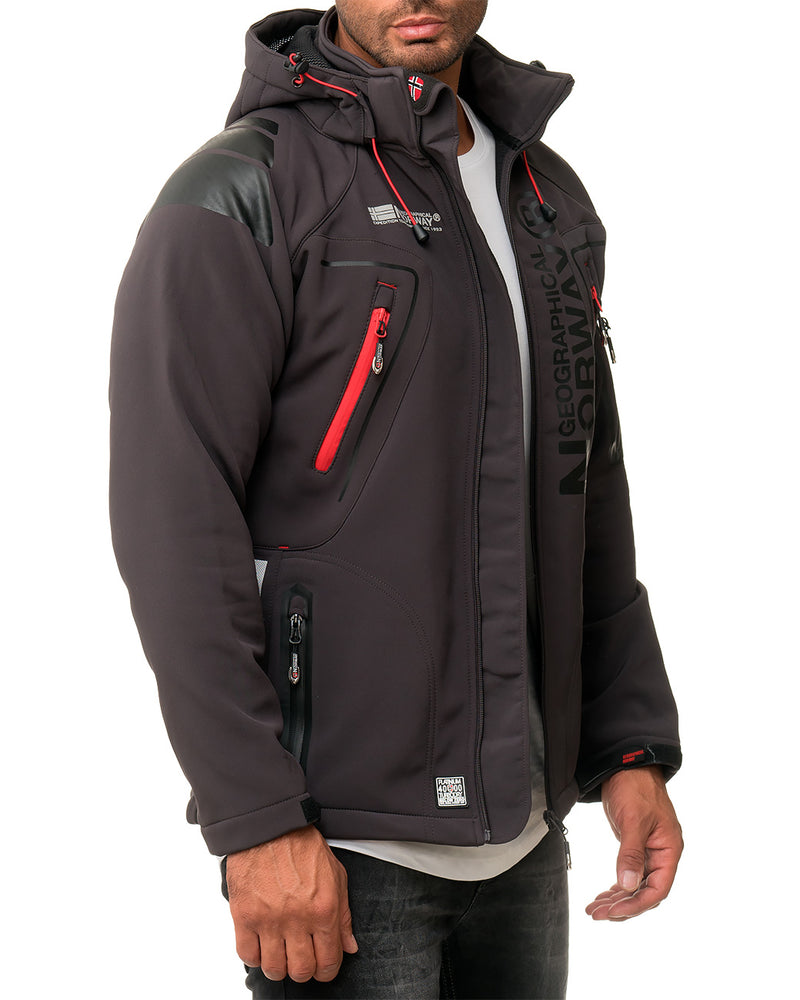 Herren Regular Fit Softshelljacke techno men - Dark Grey