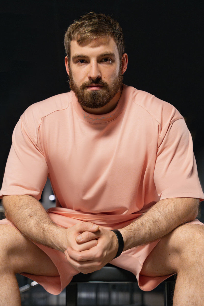 Herren Relaxed Fit T-Shirt S-23RS041 - Old Pink