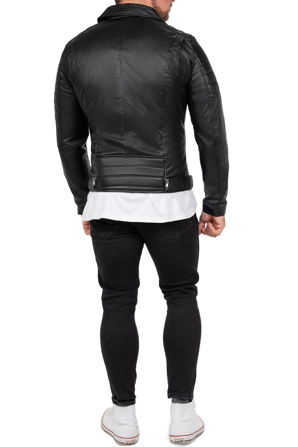 Herren Slim Fit Jacke in Black – Reichstadt – Ansicht 4