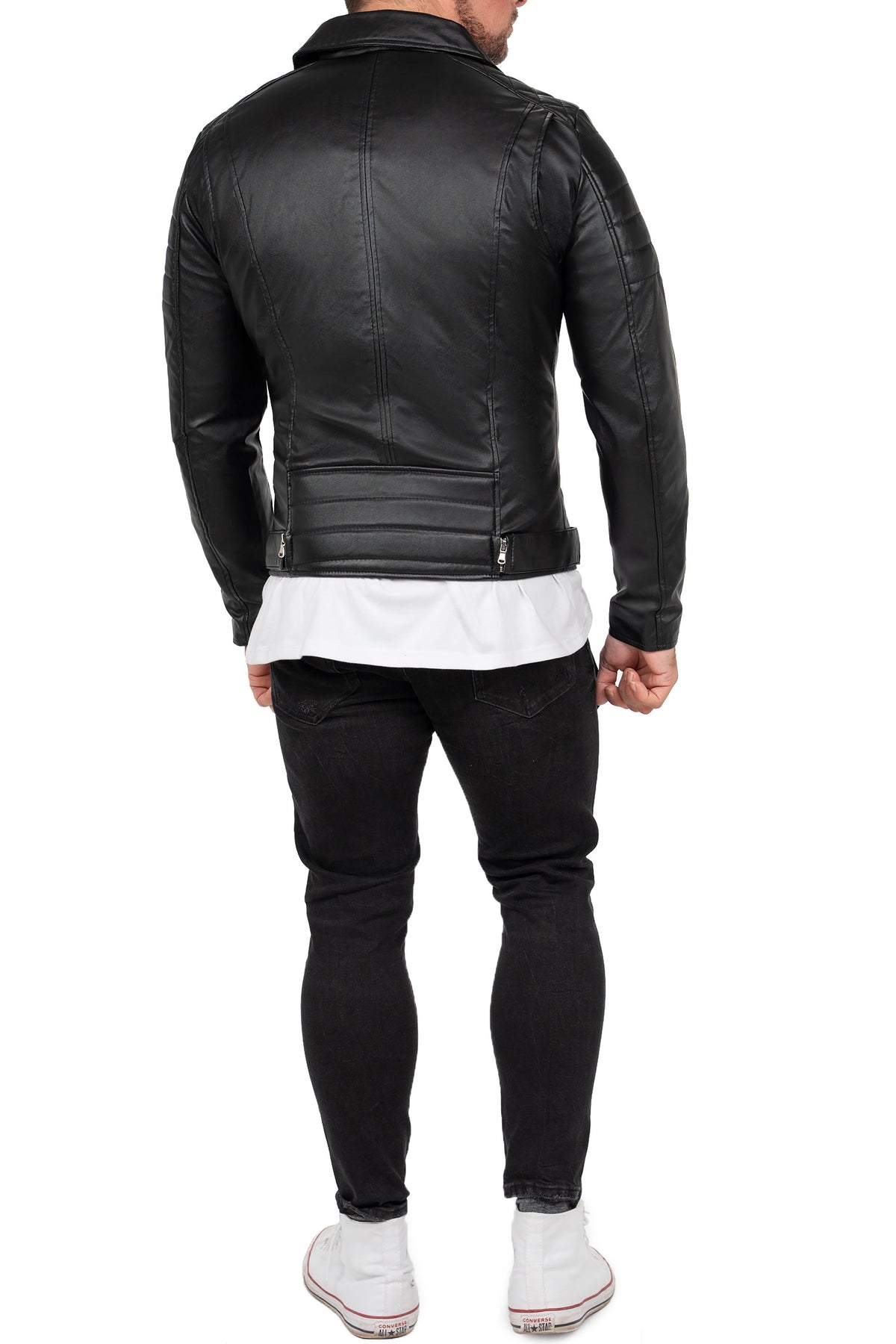 Herren Slim Fit Jacke in Black – Reichstadt – Ansicht 4