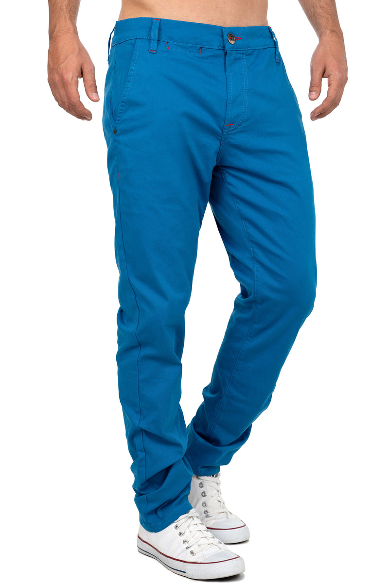 Herren Regular Fit Hose Mid Waist CD842 - Saxeblue