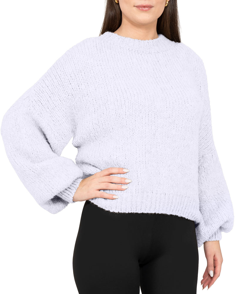Damen Relaxed Fit Strickpullover 25RSW089 - Purple