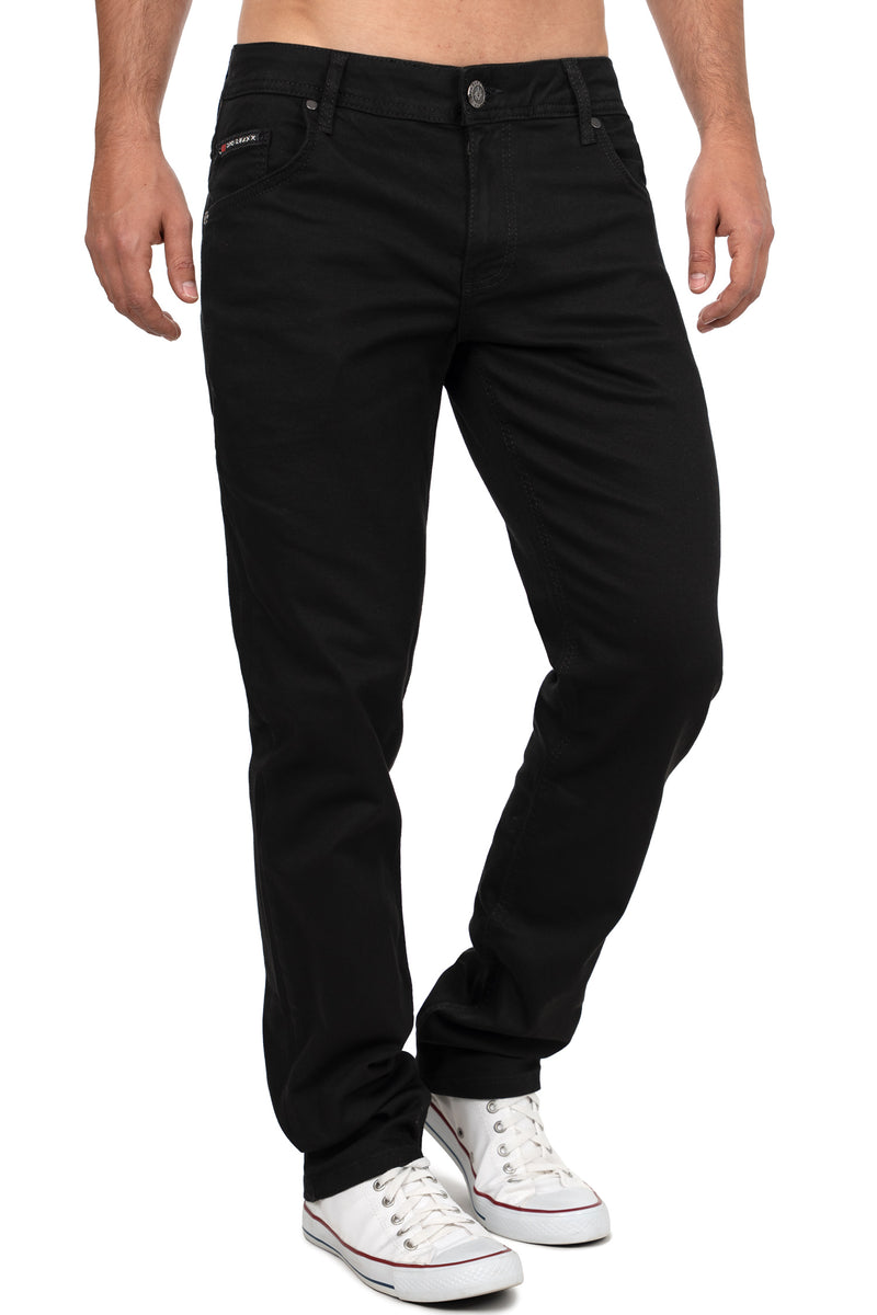 Herren Slim Fit Jeans Stonewashed CD820 - Black