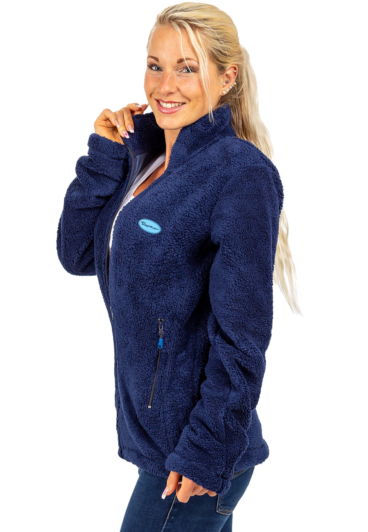 Damen Regular Fit Fleecejacke Kuschelig 22RSW002 - Navy