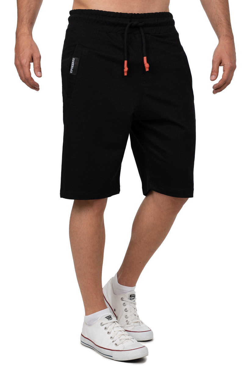 Herren Regular Fit Shorts Mid Waist CK271 - Black