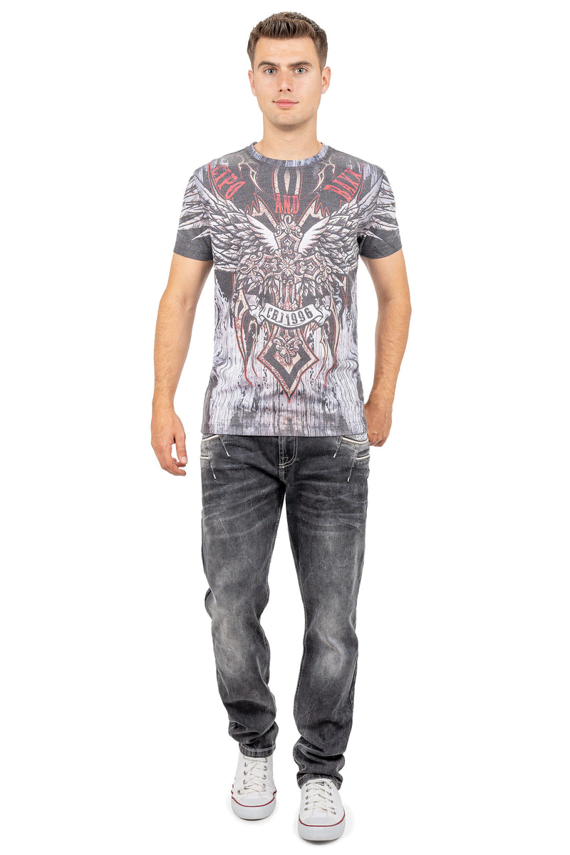 Herren Slim Fit T-Shirt CT746 - Grey