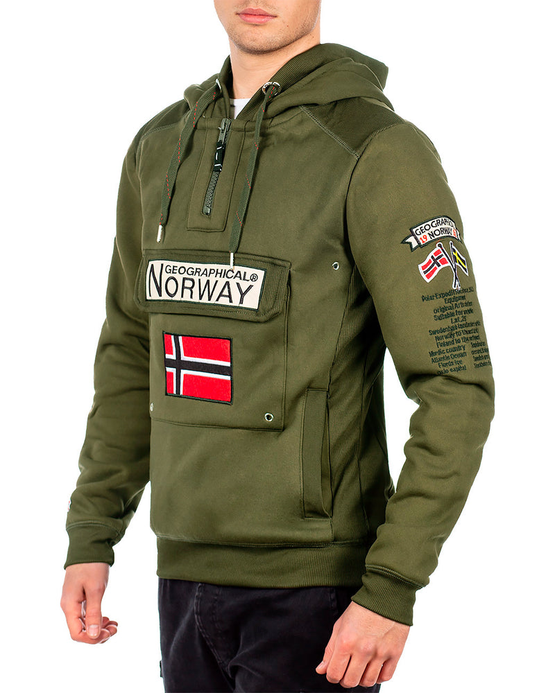 Herren Regular Fit Hoodie gymclass men - Khaki