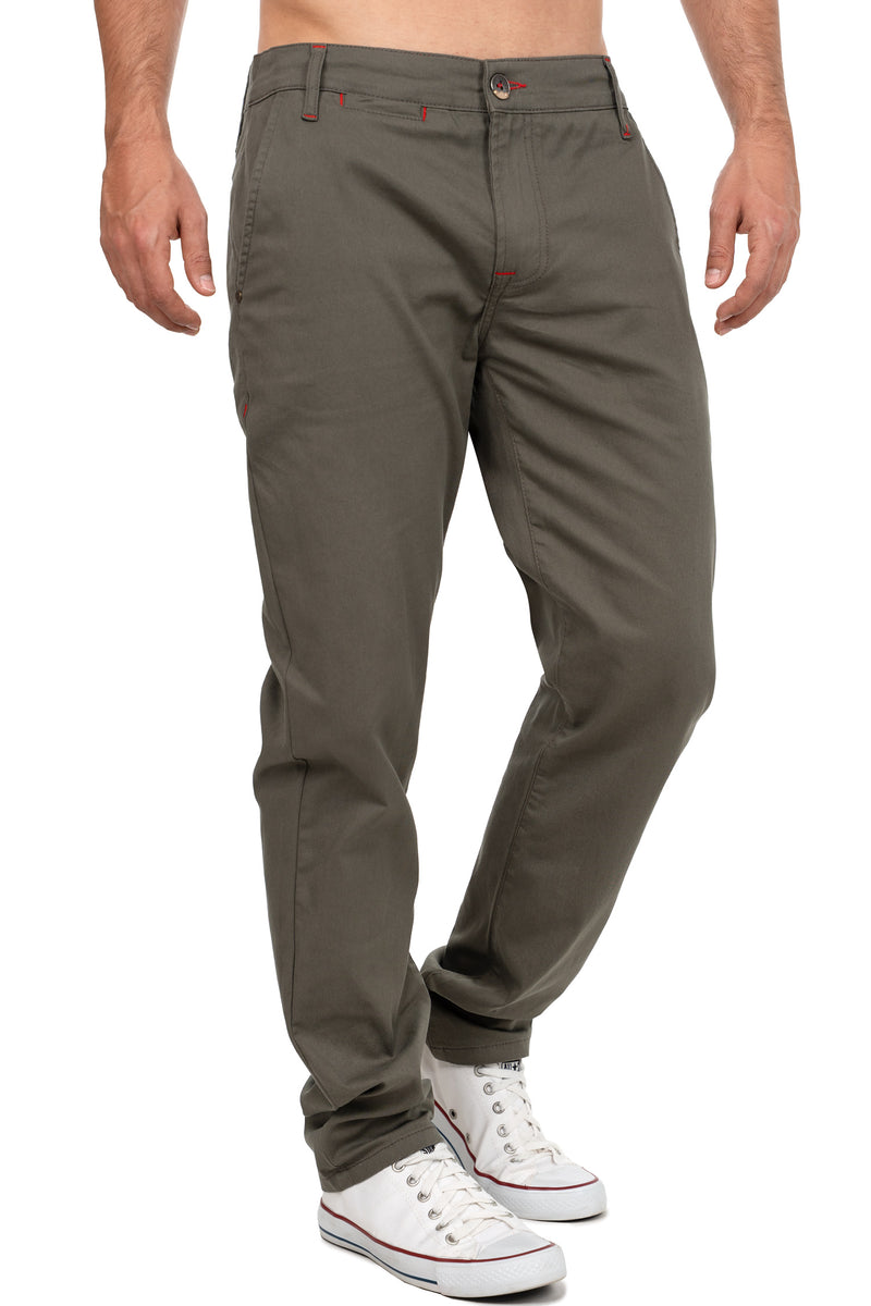 Herren Regular Fit Hose Mid Waist CD842 - Khaki