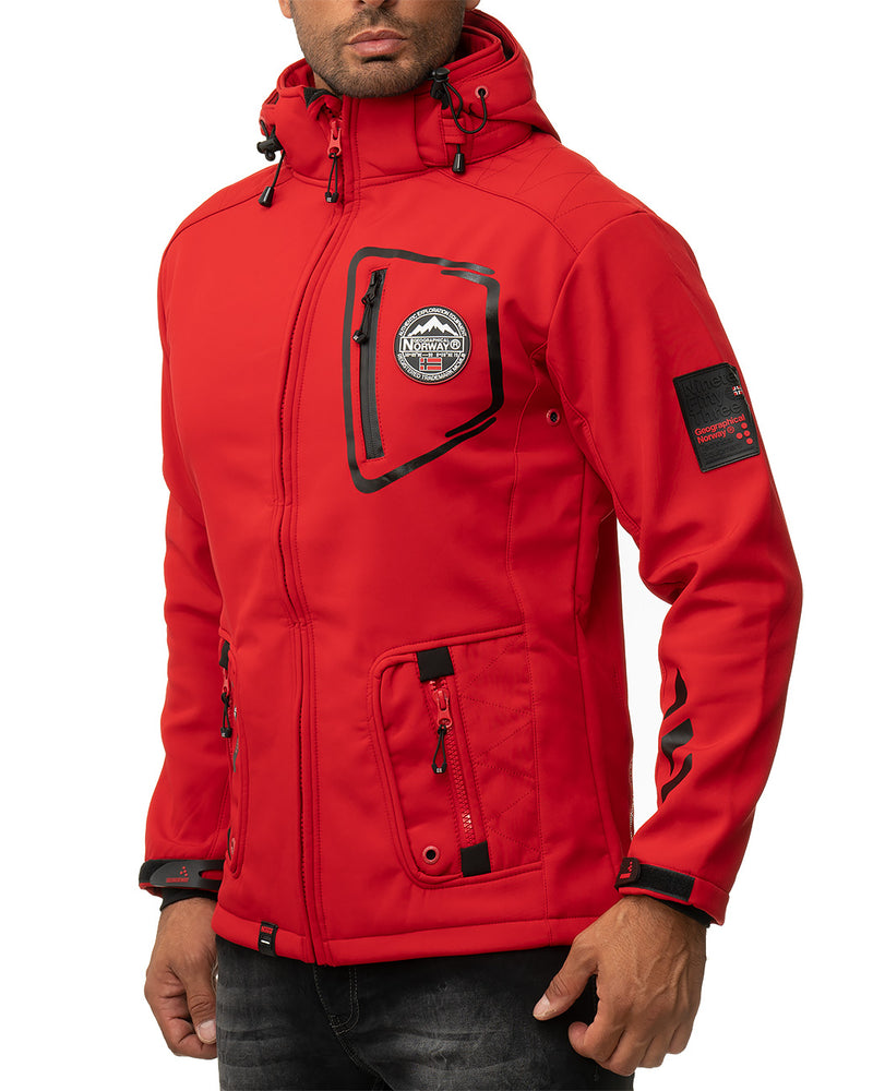 Herren Regular Fit Softshelljacke tacebook - Red