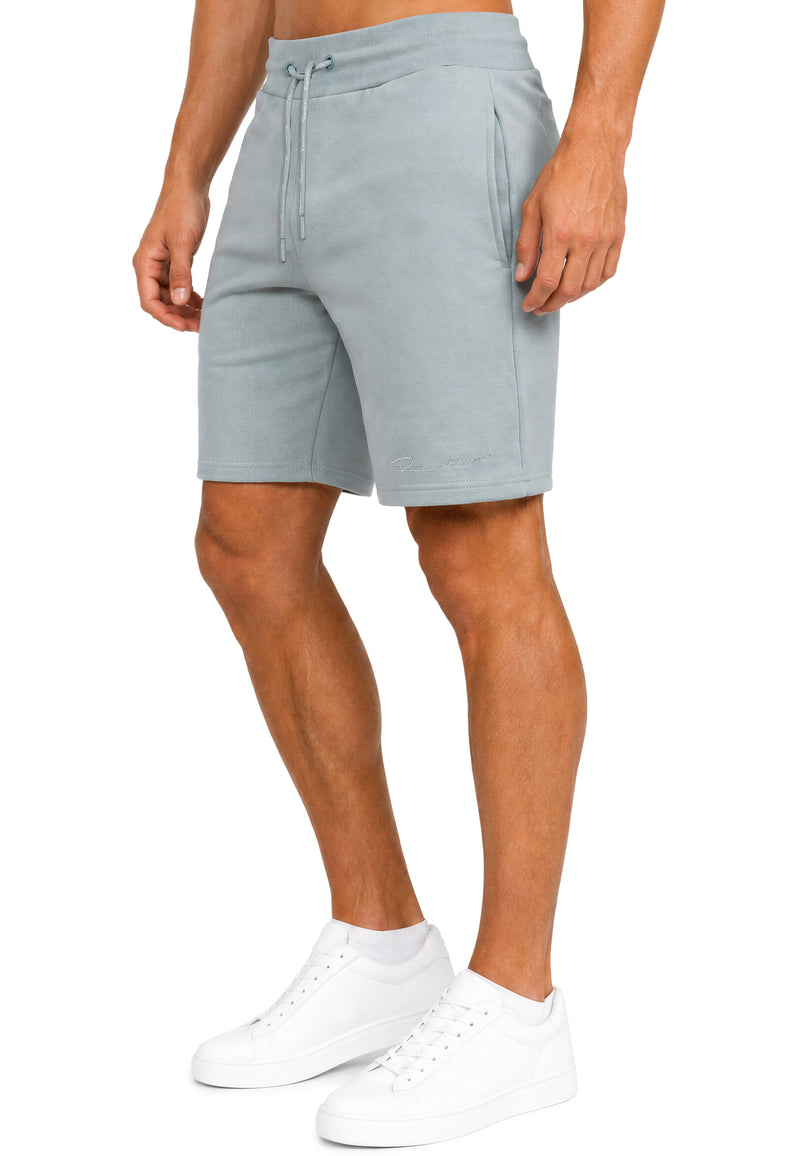 Herren Regular Fit Shorts Marken-Stick 23RS036 - Grey