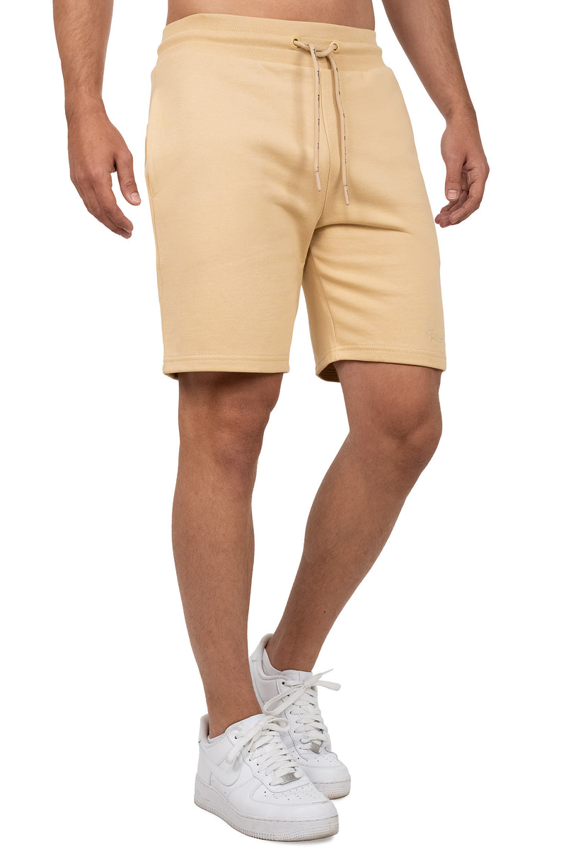 Herren Regular Fit Shorts Marken-Stick 23RS036 - Beige