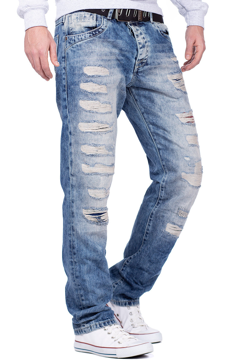 Herren Regular Fit Jeans Stonewashed CD131 - Blue