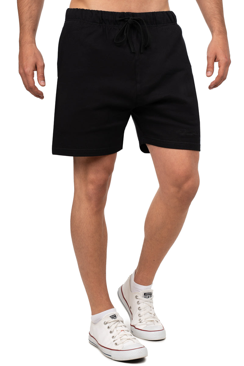 Herren Regular Fit Shorts Mid Waist 25RS072 - Black