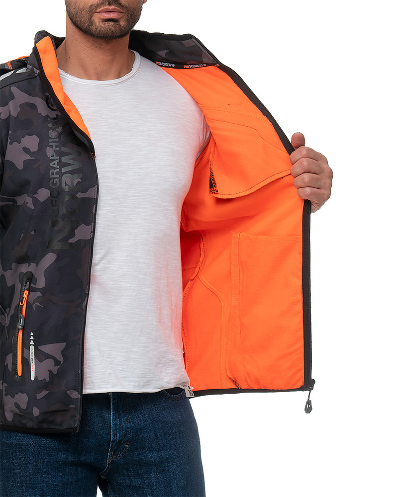 Herren Regular Fit Softshelljacke royaute men - Black-Orange