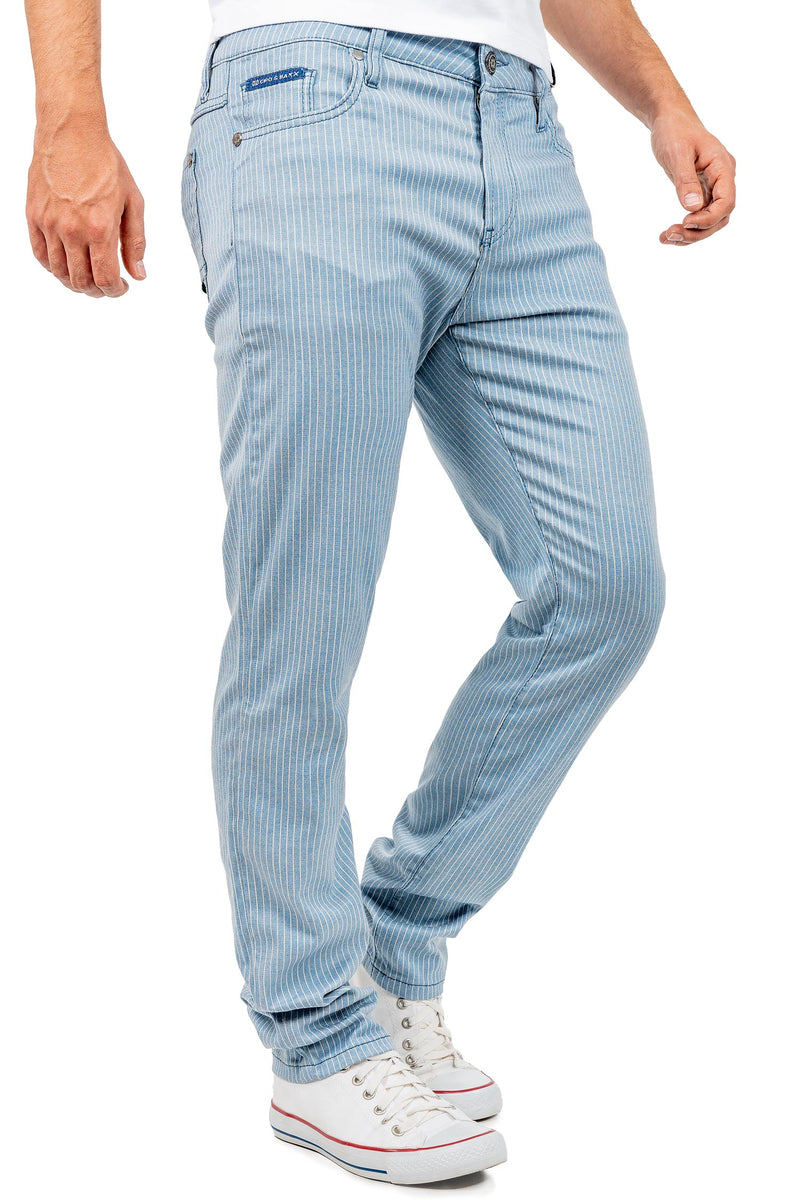 Herren Slim Fit Hose Mid Waist CD841 - Blue