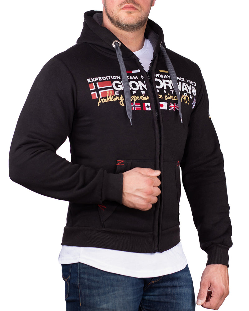 Herren Regular Fit Hoodie galiator - Black