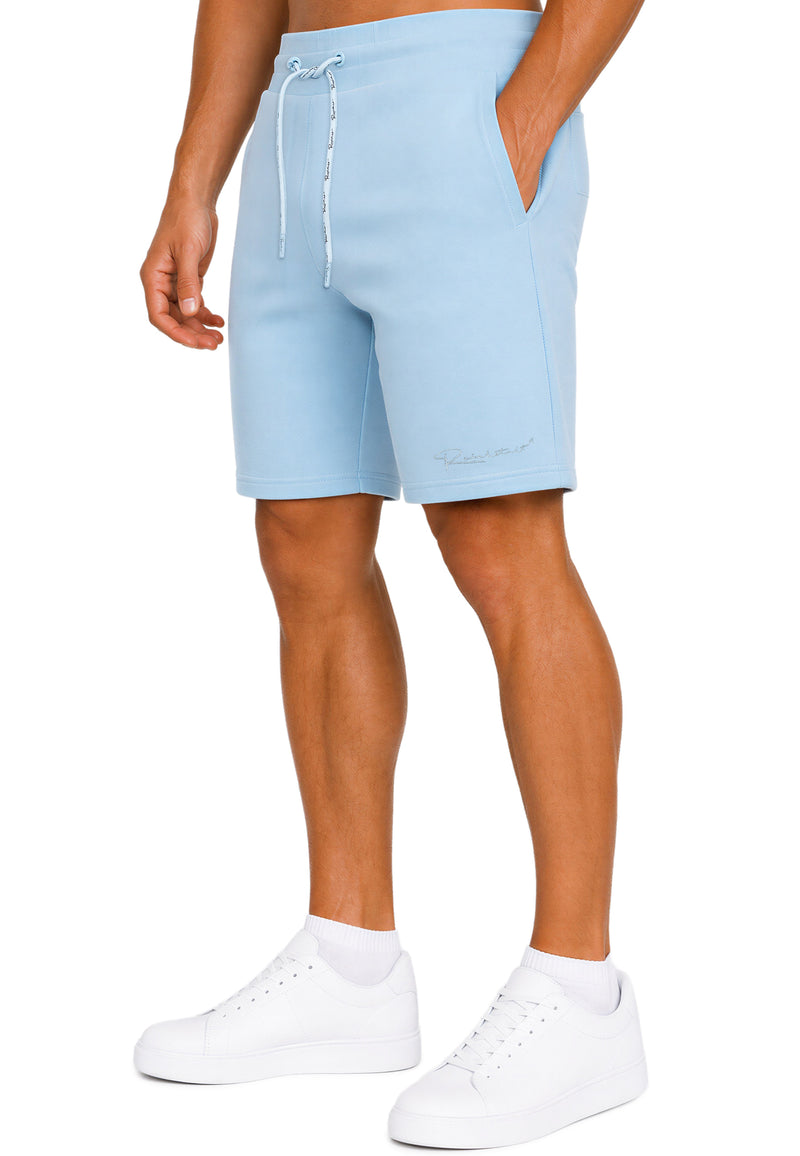 Herren Regular Fit Shorts Marken-Stick 23RS036 - Baby Blue