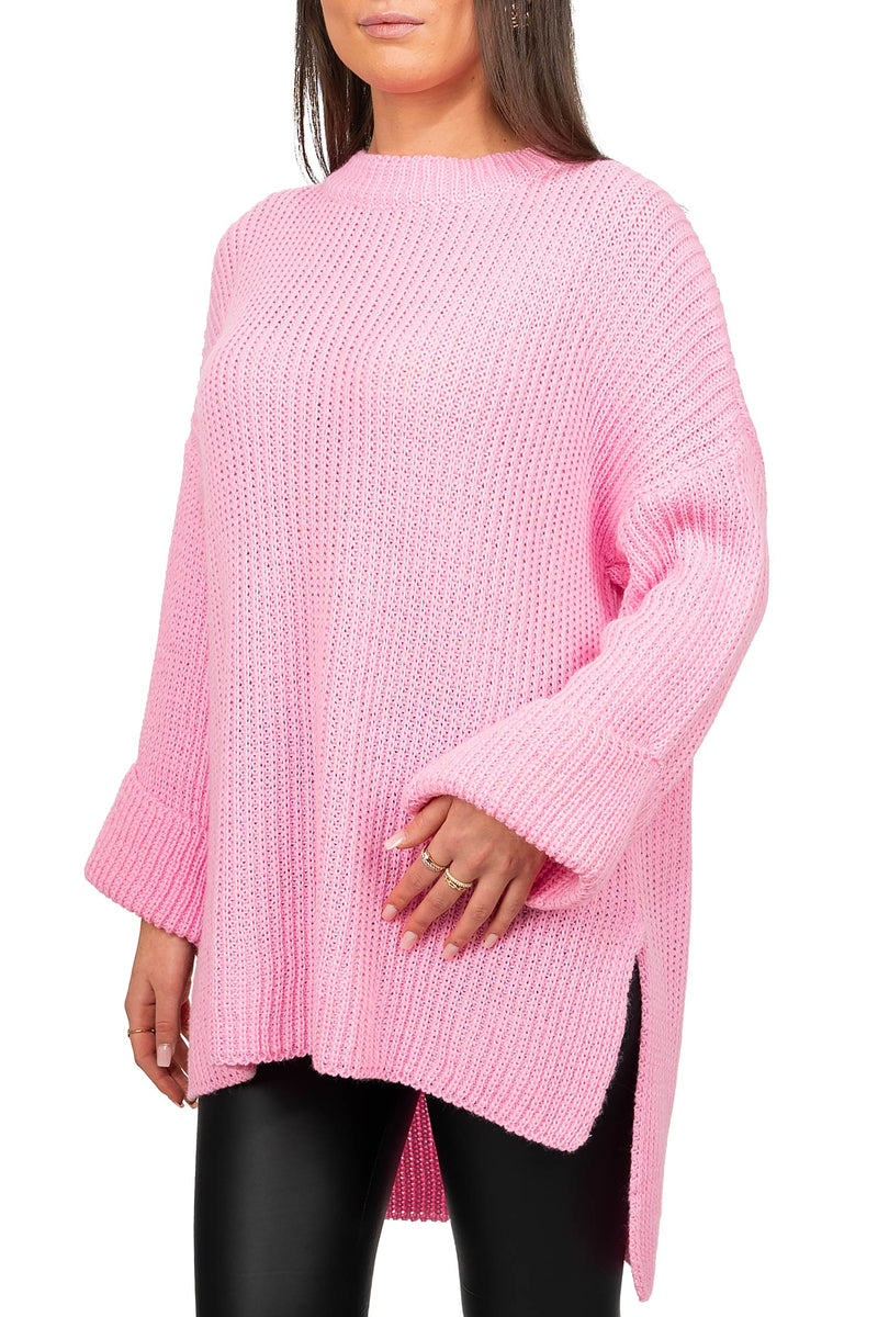 Damen Relaxed Fit Pullover 25RSW067 - Baby Rosa