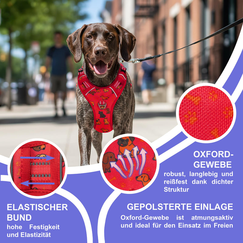 RS Pets Hundegeschirr & Leinen Set 25RSP083-4 - Puppy Love Red