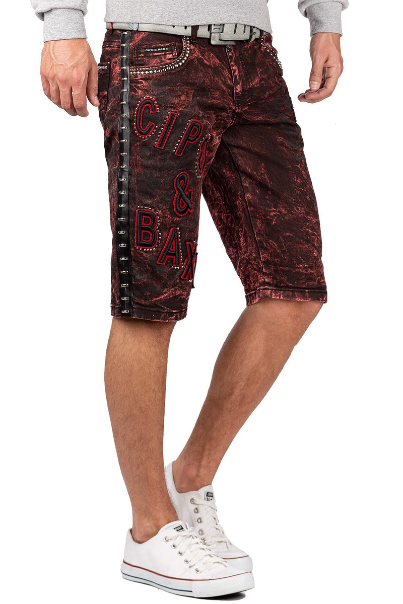 Herren Regular Fit Kurze Hose Mid Waist CK207 - Bordeaux