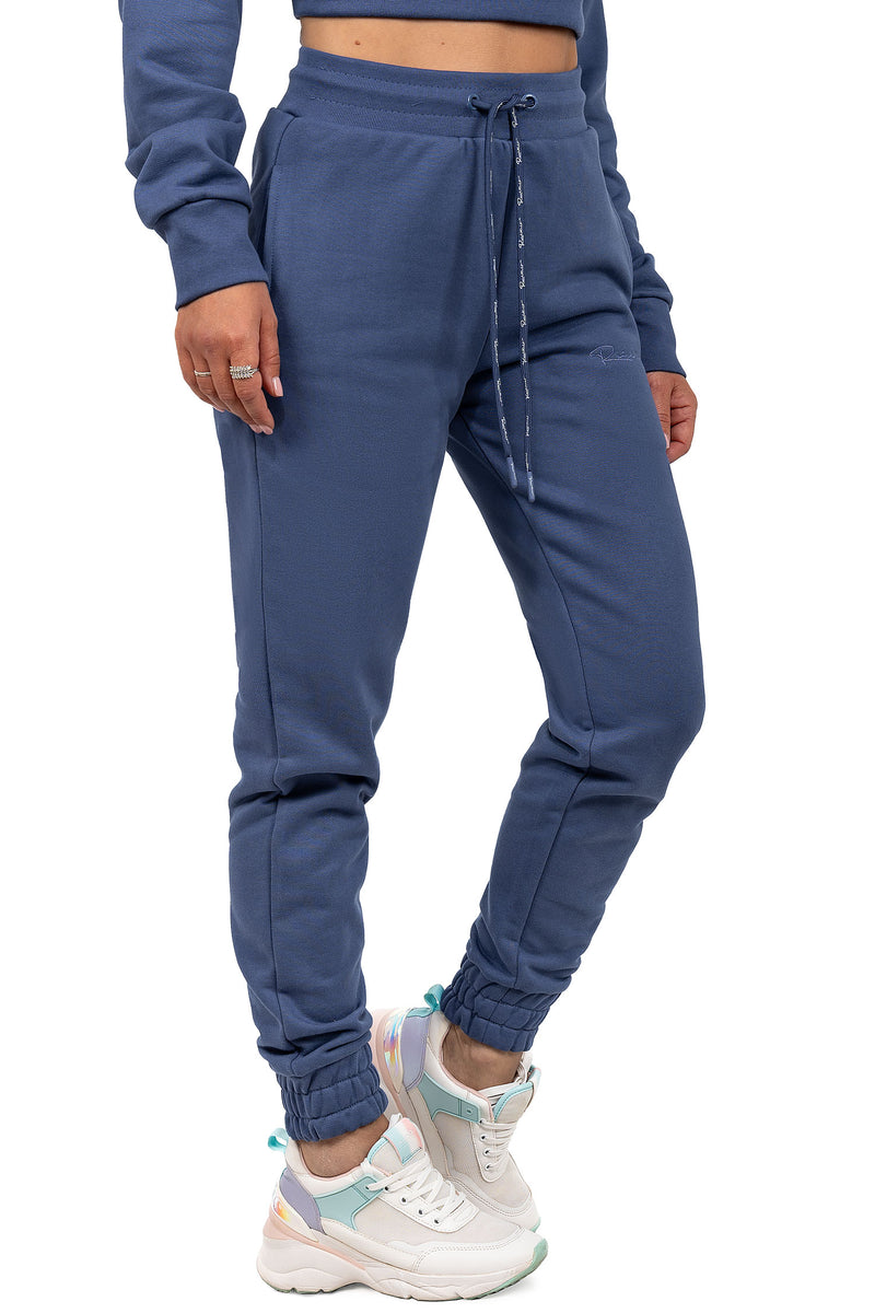 Damen Slim Fit Jogginghose Marken-Stick 23RSW039 - Dark Blue