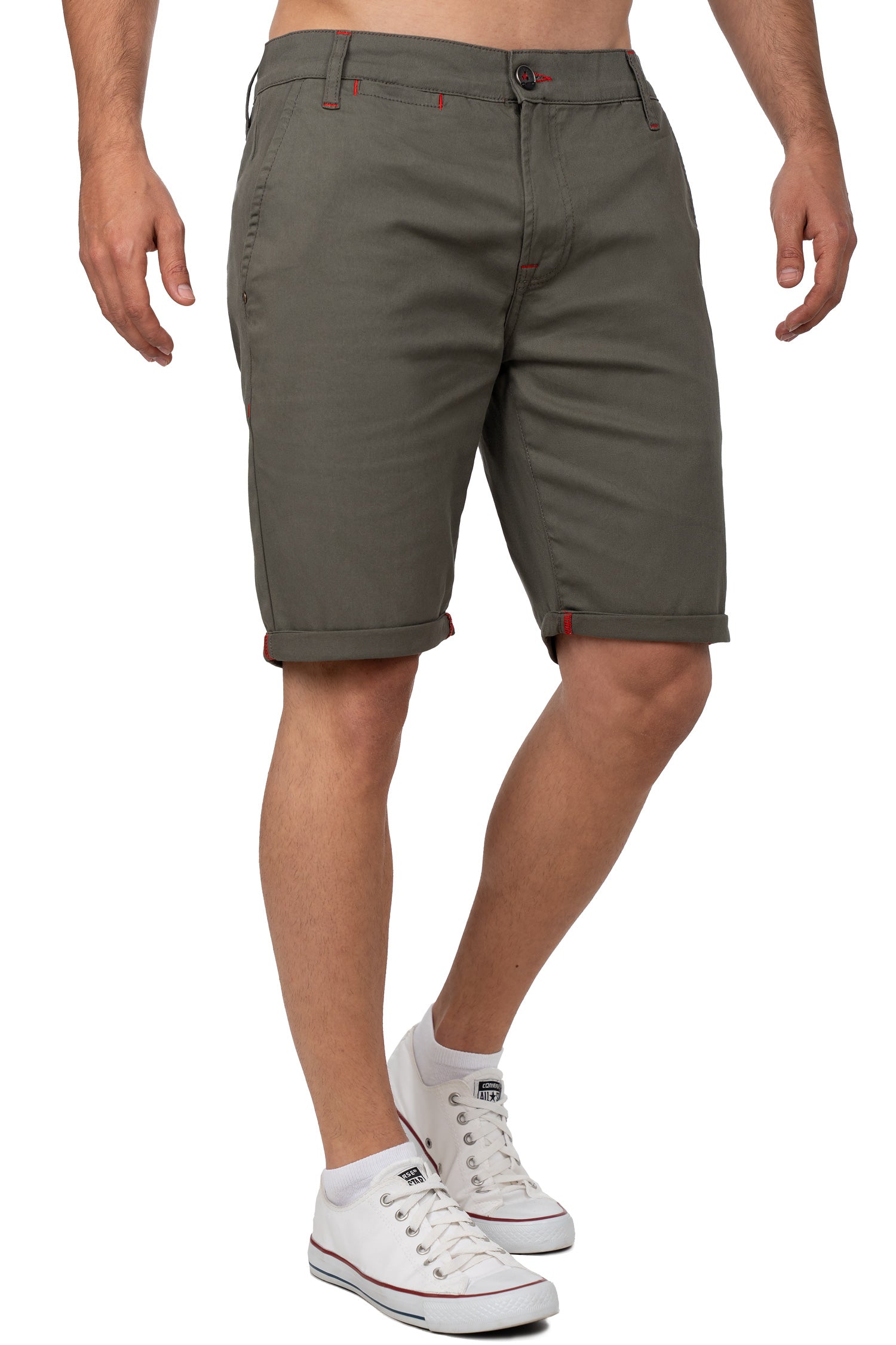 Herren Regular Fit Shorts Logo-Detail CK272 - Khaki