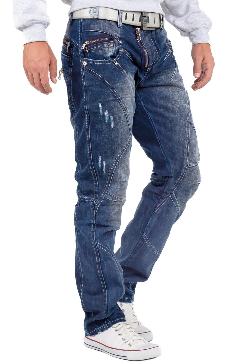 Herren Regular Fit Jeans Stonewashed C0768 - Blue