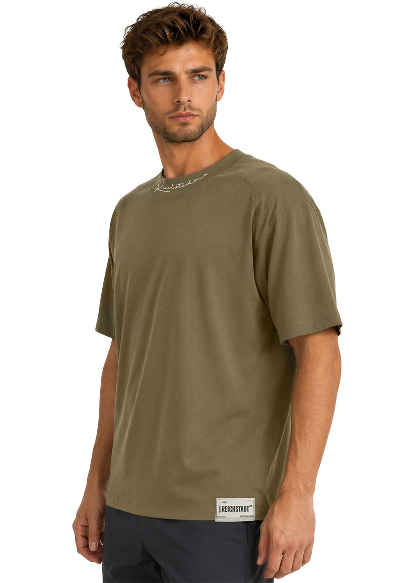 Herren Relaxed Fit T-Shirt 23RS041 - Khaki